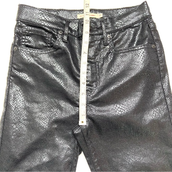 LEVI’S Premium Mile High Super Skinny Black Snakeskin Print Jean - Picture 14 of 16